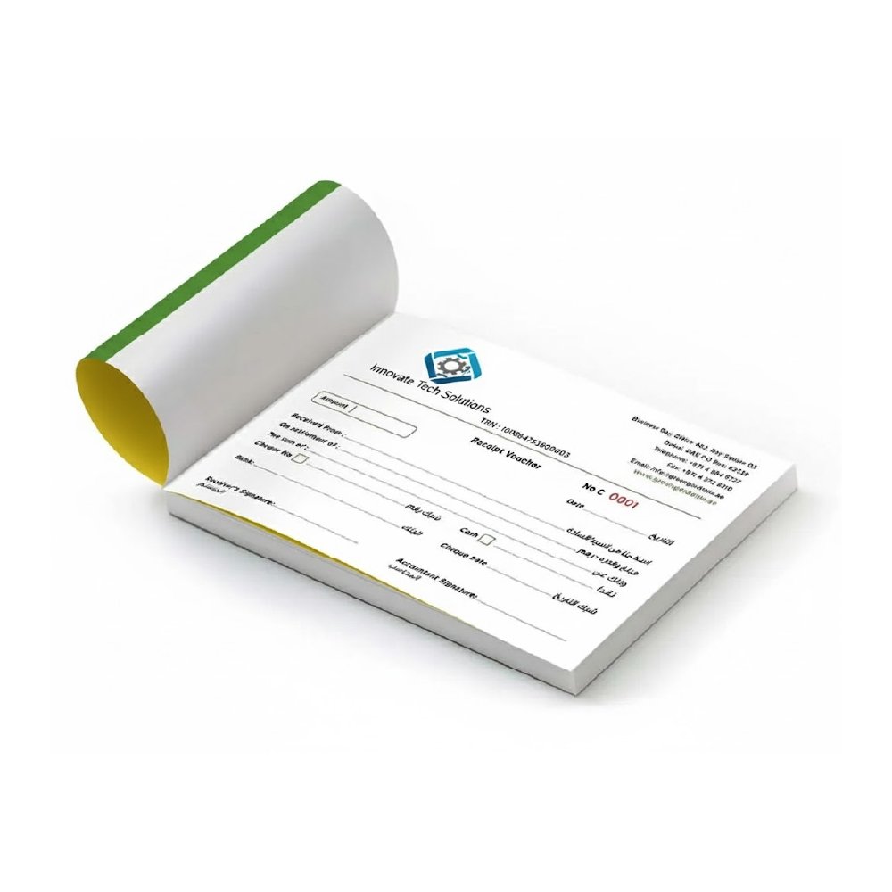 Custom Receipt Voucher Printing Abu Dhabi Dubai View 2