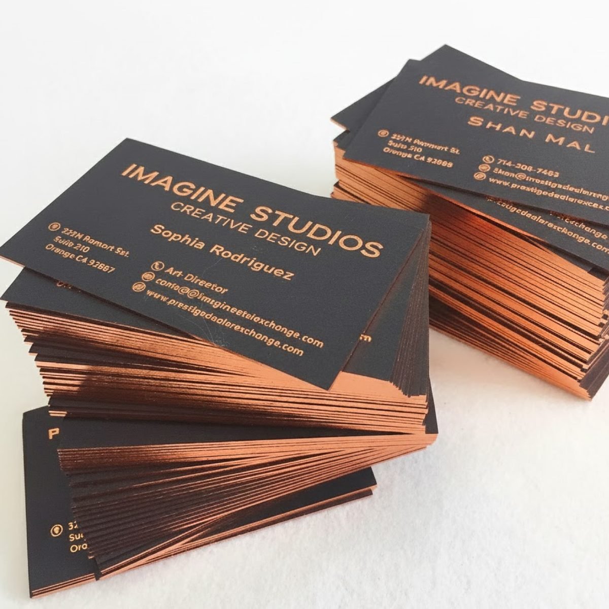 Custom Edge Foiling Business Cards Printing Abu Dhabi Dubai View 2