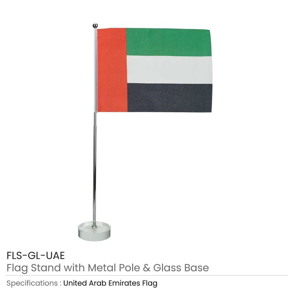 Flag Metal Pole with Round Base Abu Dhabi Dubai View 3