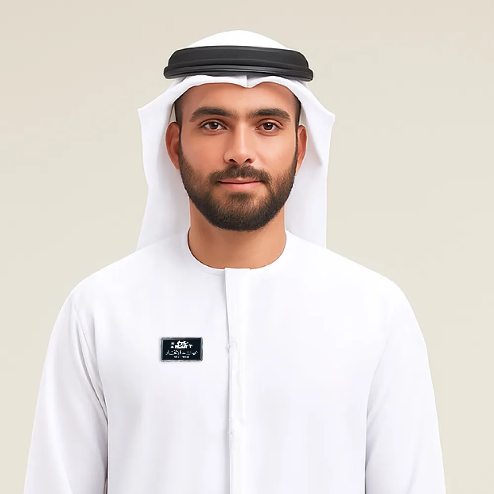 Custom Rectangular Flat Metal Badges Abu Dhabi Dubai View 3