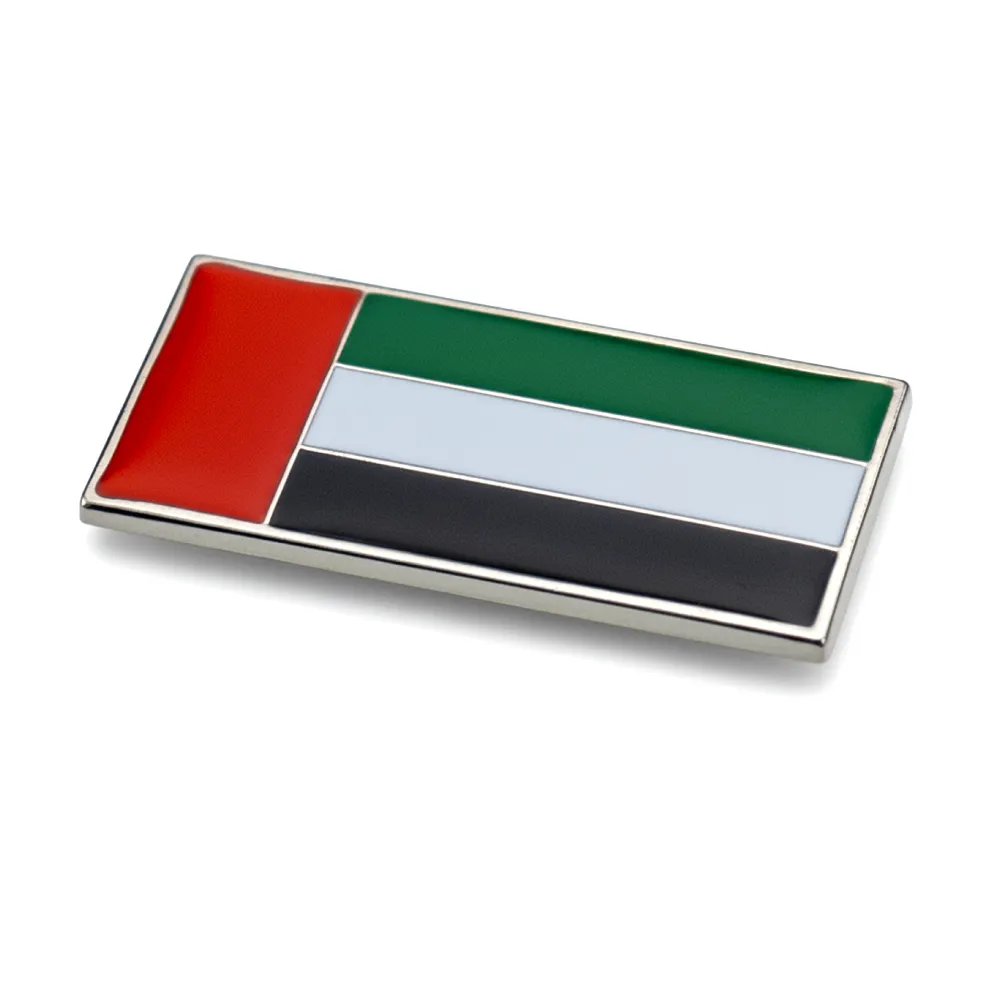 UAE Flag Metal Badges Rectangle Abu Dhabi Dubai View 2