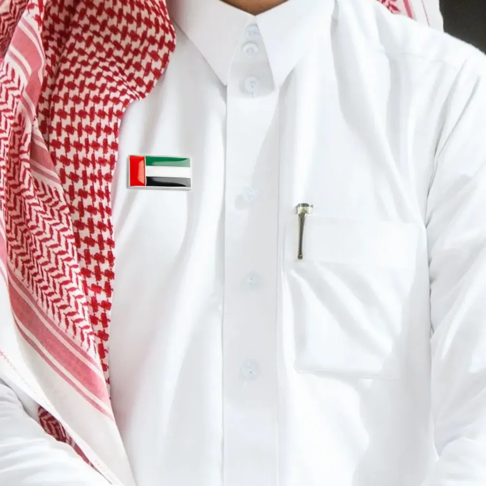 UAE Flag Metal Badges Rectangle Abu Dhabi Dubai View 3