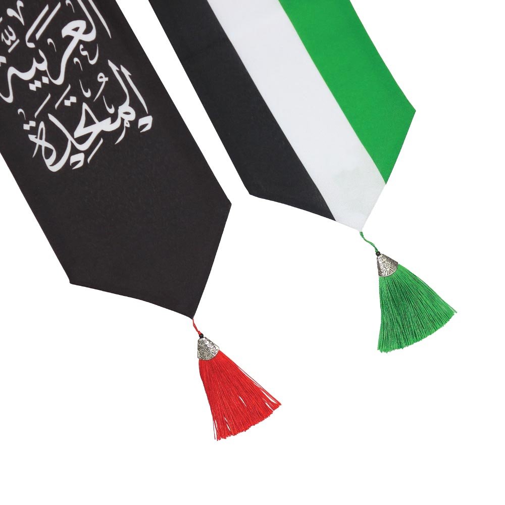 UAE Flag Scarf Arabic Writing Abu Dhabi Dubai View 2